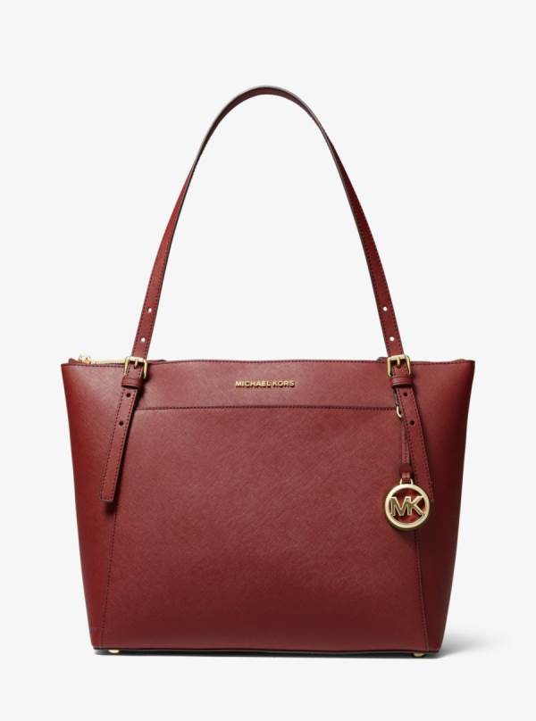 Damske Prenosná Taška Michael Kors Voyager Large Saffiano Leather Top-Zip Hnede - Kabelky Michael Kors Outlet | TJHNX-3690